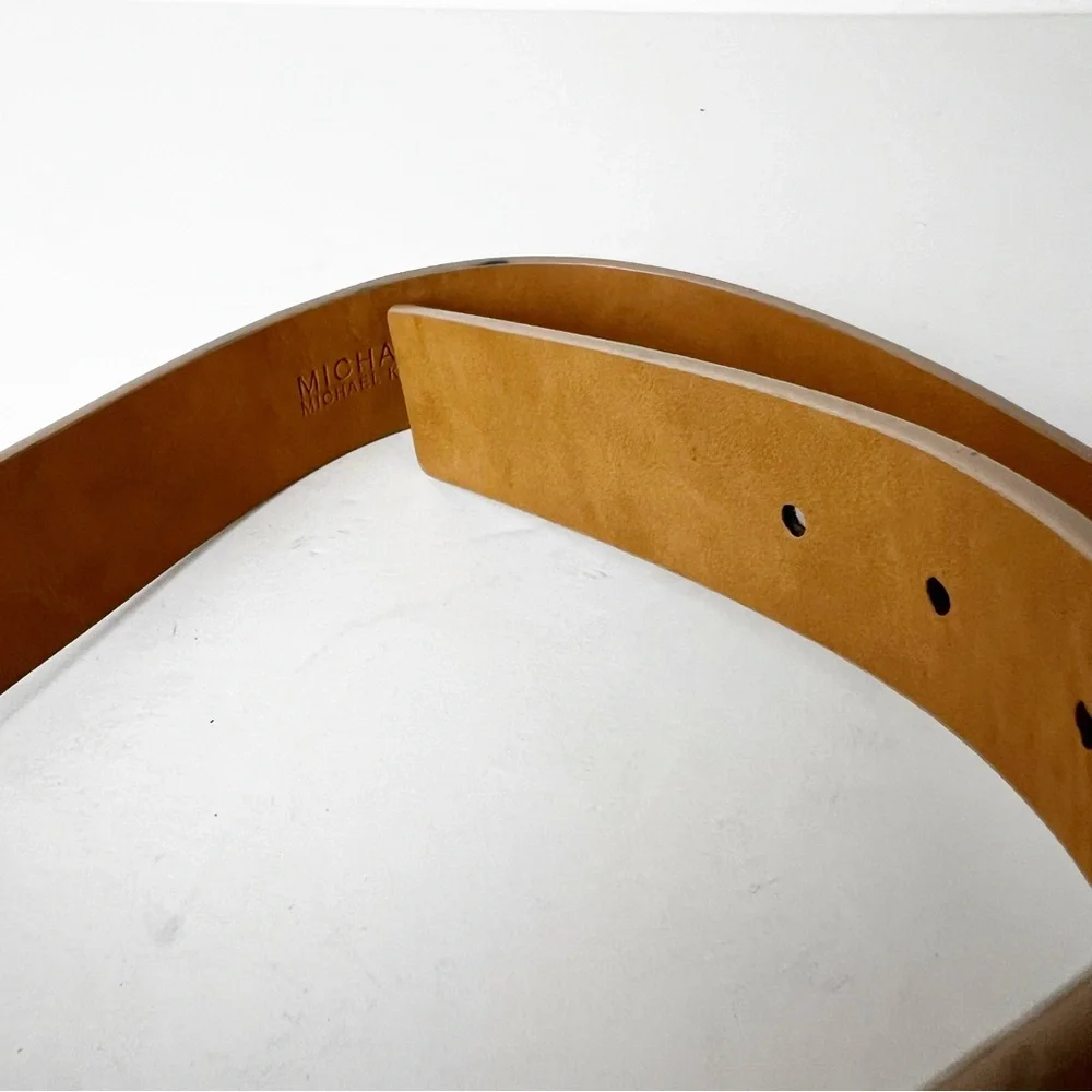 SZ L Michael Kors Pink Monogram Patent Belt - Picture 3 of 8